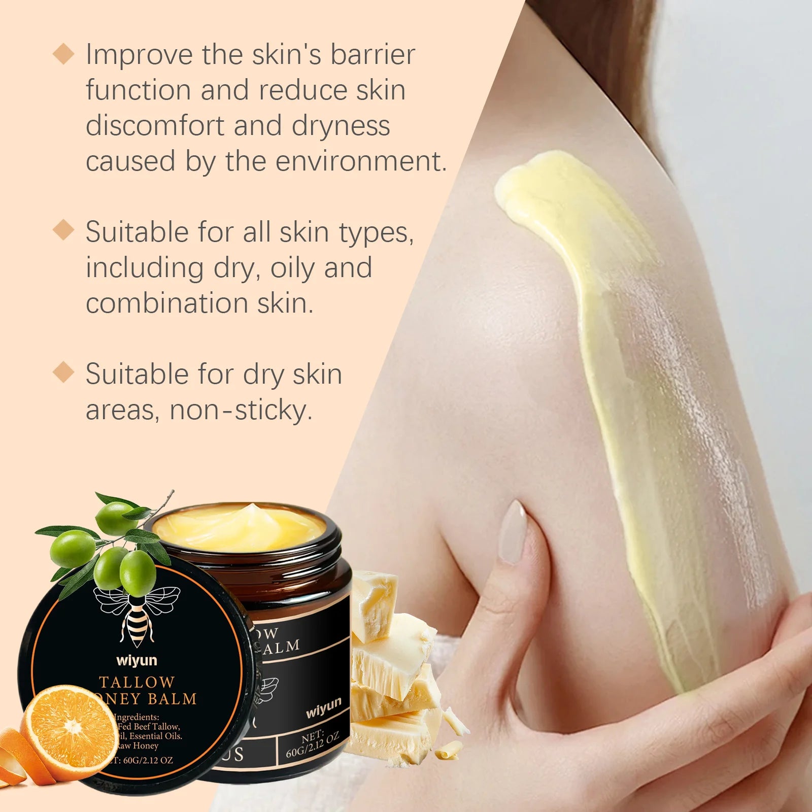 Tallow Honey Cream Glow Hydrating Skin (Face& Body)