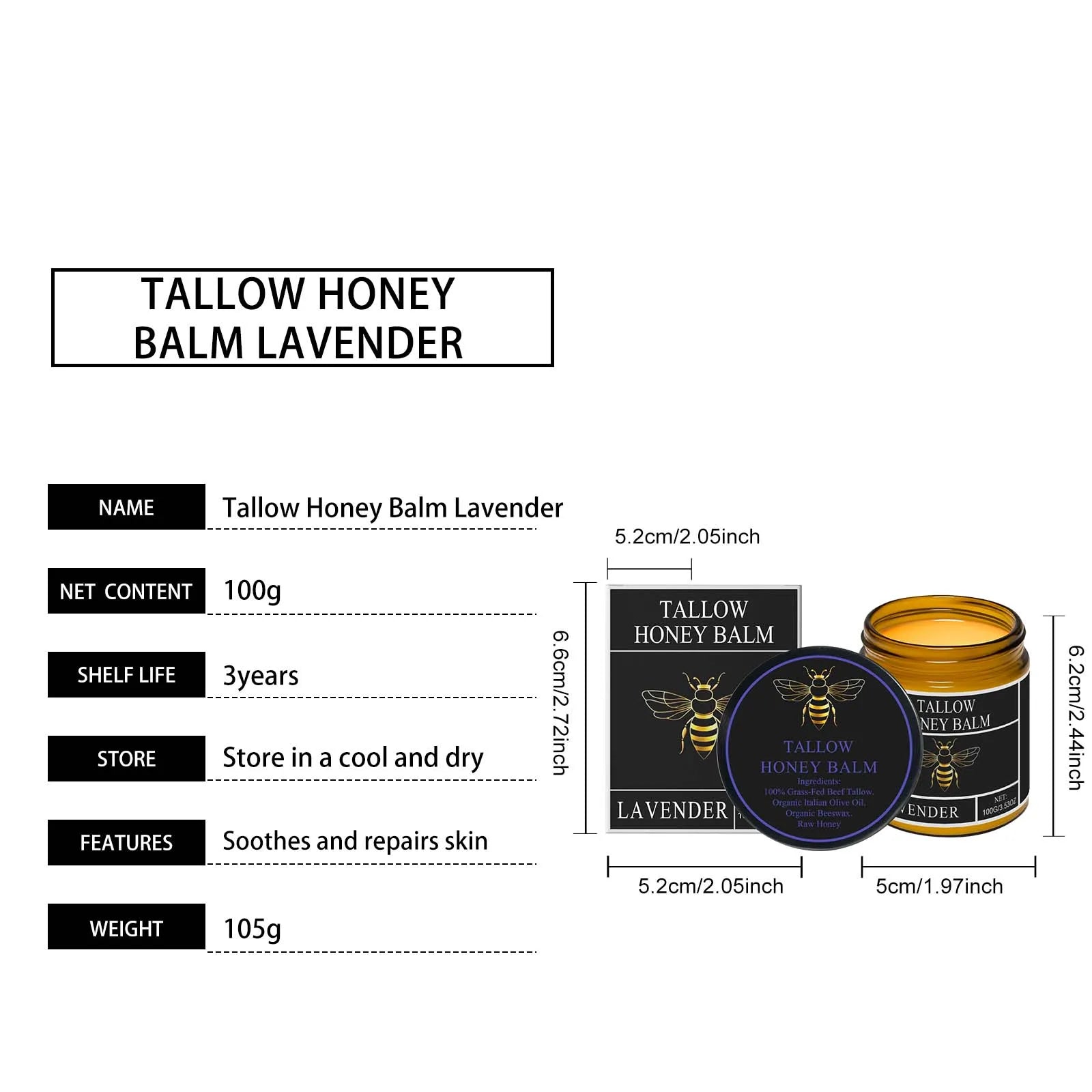Tallow Honey Cream Glow Hydrating Skin (Face& Body)